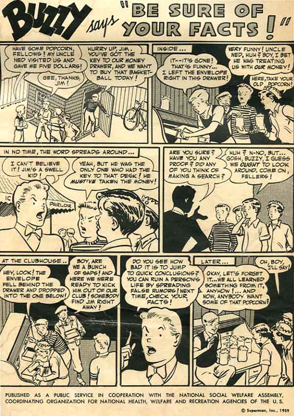 Buzzy Says 'Be Sure of Your Facts!'