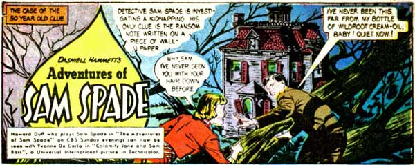 Dashiell Hammett's Adventures of Sam Spade. Click for the full page.