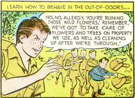 Binky Gives 'Tips on Camping!' Click for the full page.
