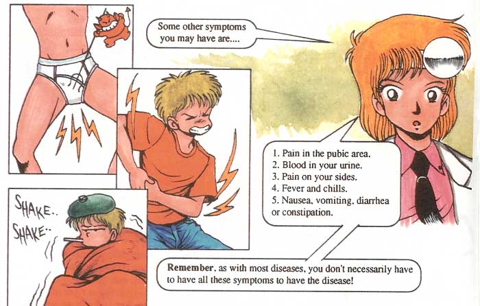 Scene from Ninja High School talks about Sexually Transmitted Diseases