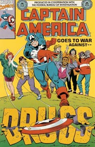cover, Captain America Goes to War Against Drugs