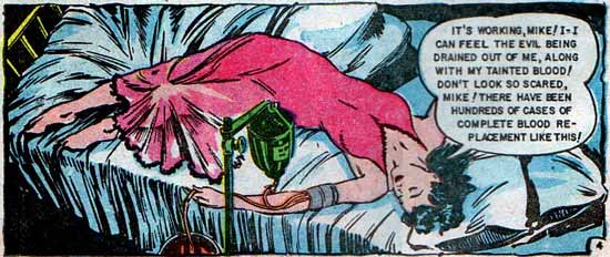 better bring a bucket! scene from Web of Mystery #27