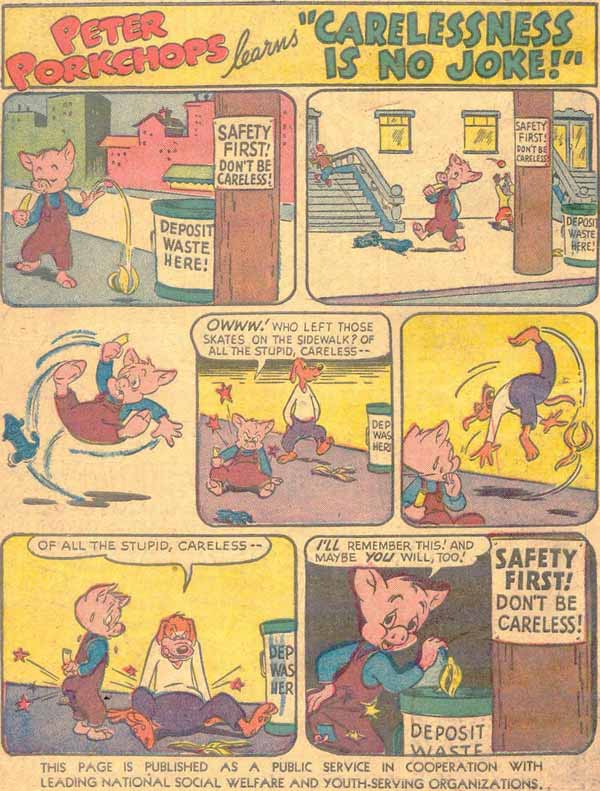 Peter Porkchop leans 'Carelessness is No Joke'