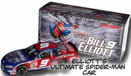 Bill Elliott's #9 Ultimate Spider-Man car Bill Elliott's #9 Ultimate Spider-Man car