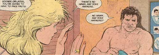 At home with the Halls scene from Hawk & Dove #25