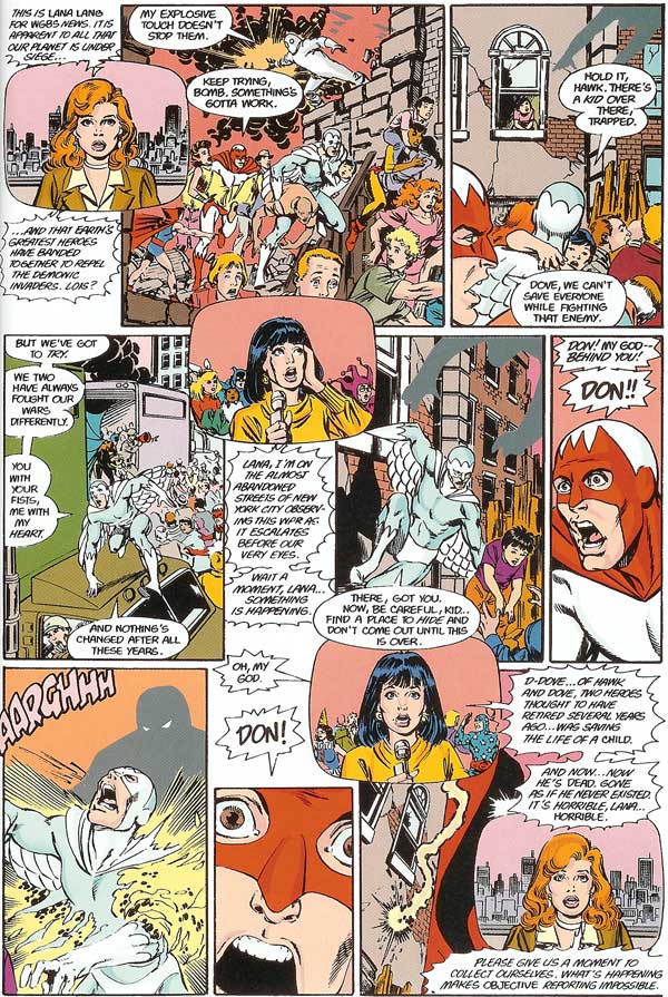 scene from Crisis on Infinite Earths #12