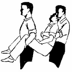 two person carry by arms and legs