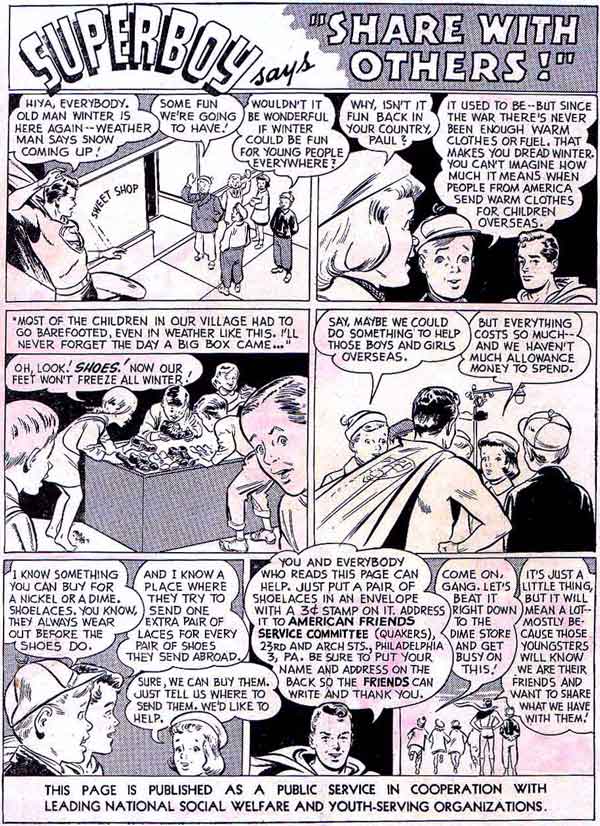 Superboy says 'Share with Others!'