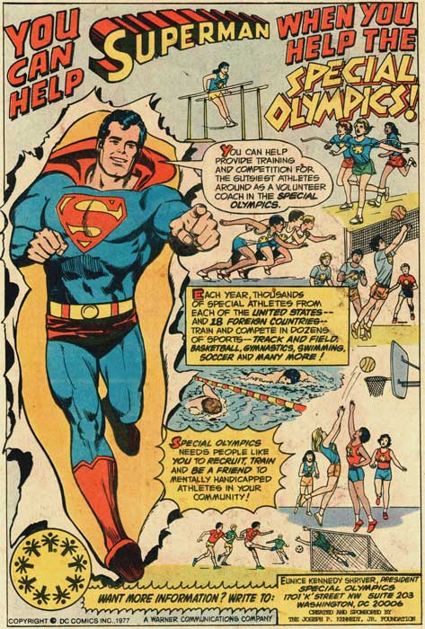 You Can Help Superman When You Help the Special Olympics!