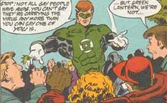 Hal Jordan Green Lantern AIDS PSA.  Click on image for full page