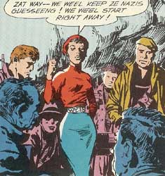 Mlle. Marie addressing the Resistance.