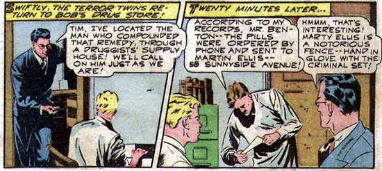 At the very least, he's giving out customer information to his competitors Scene from America's Best Comics #24