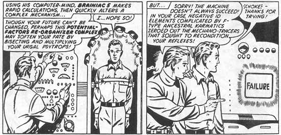 Damn those urgal bisected psytrops! Always getting in the way! scene from Adventure Comics #325