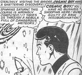 But there can't be meteors in deep space, only meteoroids scene from Adventure Comics #318