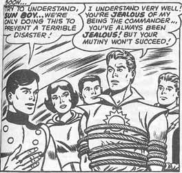 Are his arms actually tied to anything? scene from Adventure Comics #318