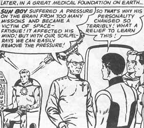 Apparently they've invented scalpel rays, but not Lasik surgery scene from Adventure Comics #318