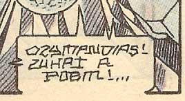 Close up of an alien language