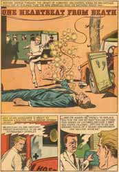 Dr. Dan Dazzler - One Heartbeat From Death. Click for the full page.