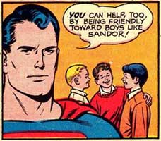 Superman says 'Lend a Friendly Hand!' Click for the full page.