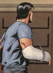 longer cast, blue shirt longer cast, blue shirt