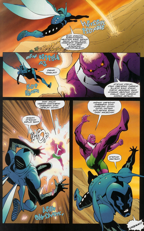 Blue Beetle #26 - in Pig Latin