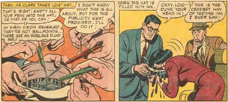 Lois Lane and Clark Kent on the plane
