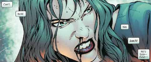 Emma Frost and her amazing bleeding nose