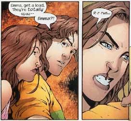 Emma Frost and her amazing bleeding nose