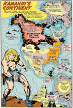 Kamandi's Continent. Click for the full page.