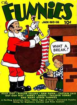 16 Days until Christmas! The Funnies #16 cover, The Funnies #16